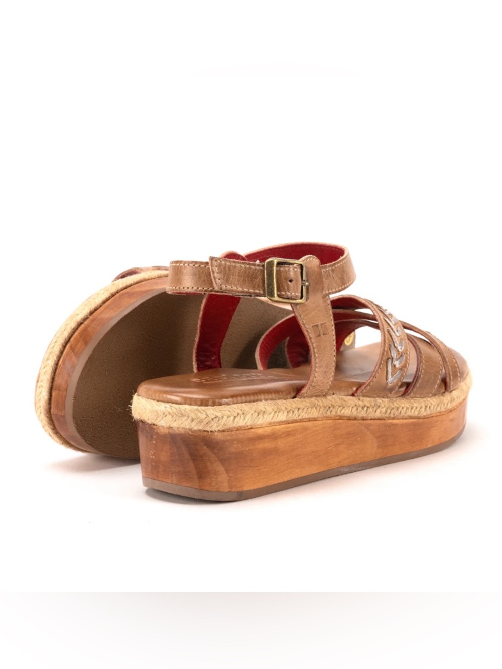 Bed Stu Necessary Platform Sandal in Tan Rustic Leather NEW - Picture 6 of 11